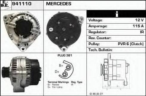 EDR 941110 - Генератор vvparts.bg