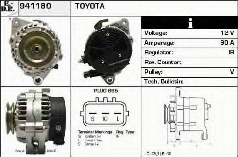 EDR 941180 - Генератор vvparts.bg