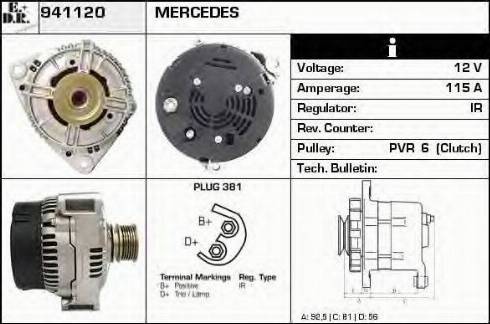 EDR 941120 - Генератор vvparts.bg