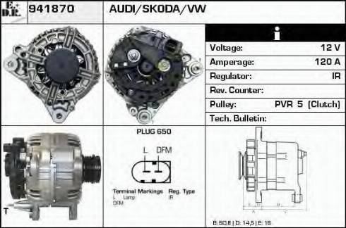 EDR 941870 - Генератор vvparts.bg