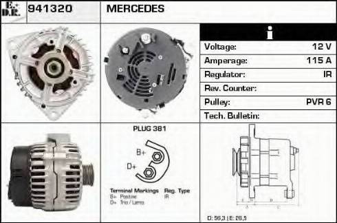 EDR 941320 - Генератор vvparts.bg