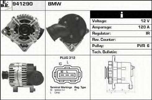 EDR 941290 - Генератор vvparts.bg