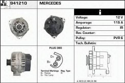 EDR 941210 - Генератор vvparts.bg