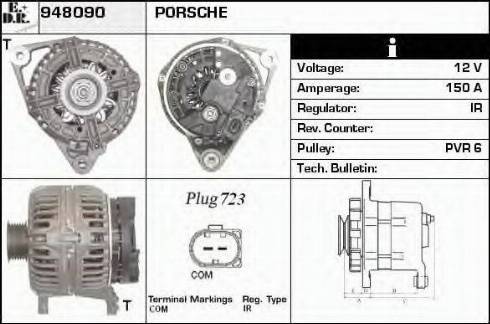 EDR 948090 - Генератор vvparts.bg