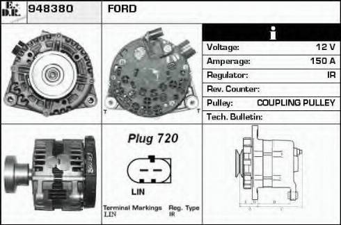 EDR 948380 - Генератор vvparts.bg