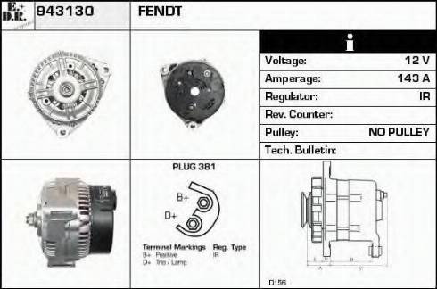 EDR 943130 - Генератор vvparts.bg