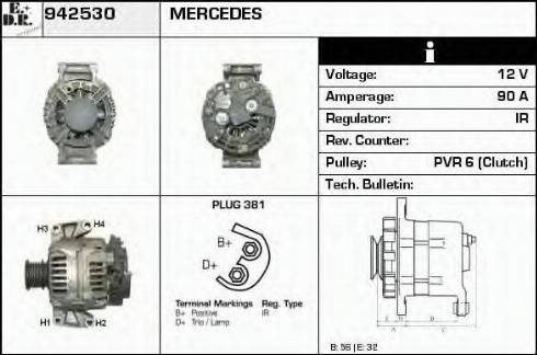 EDR 942530 - Генератор vvparts.bg