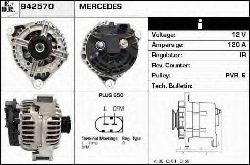 EDR 942570 - Генератор vvparts.bg