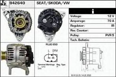 EDR 942640 - Генератор vvparts.bg