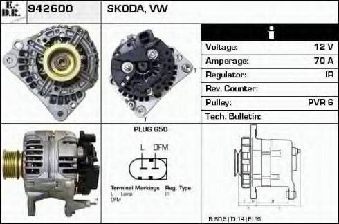 EDR 942600 - Генератор vvparts.bg