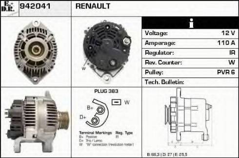 EDR 942041 - Генератор vvparts.bg