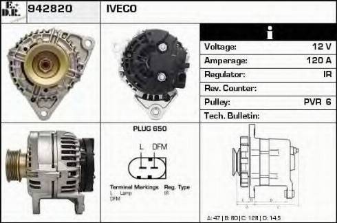 EDR 942820 - Генератор vvparts.bg