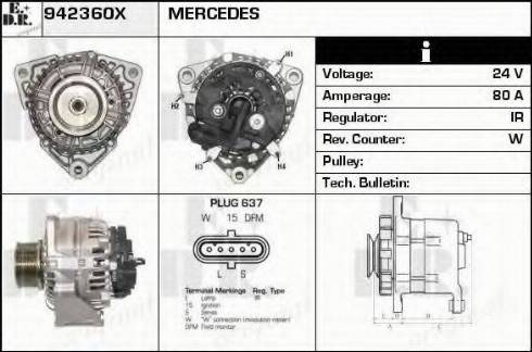 EDR 942360X - Генератор vvparts.bg