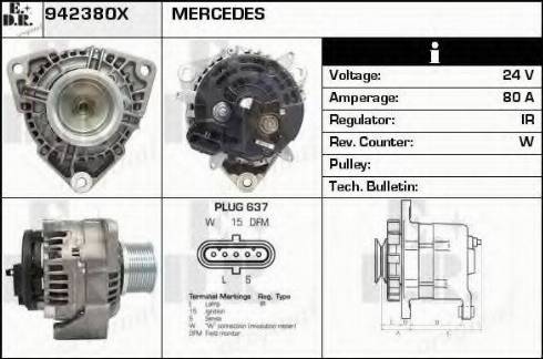 EDR 942380X - Генератор vvparts.bg