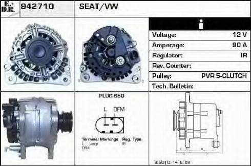 EDR 942710 - Генератор vvparts.bg