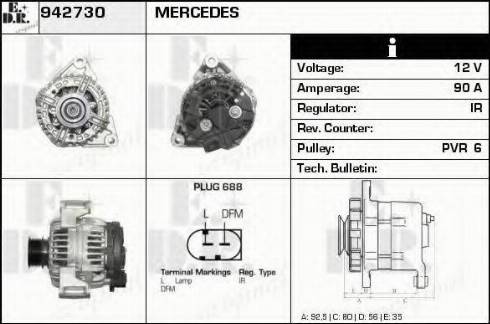 EDR 942730 - Генератор vvparts.bg