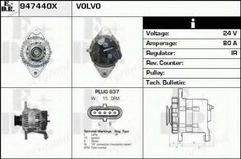 EDR 947440X - Генератор vvparts.bg