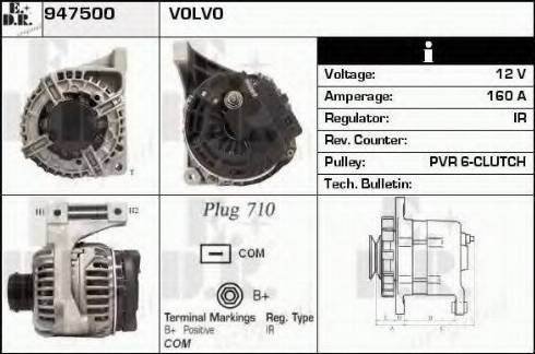 EDR 947500 - Генератор vvparts.bg