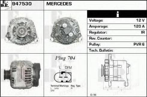 EDR 947530 - Генератор vvparts.bg