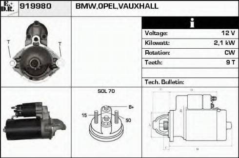 EDR 919980 - Стартер vvparts.bg