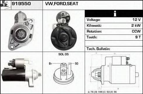 EDR 919550 - Стартер vvparts.bg