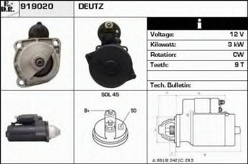 EDR 919020 - Стартер vvparts.bg