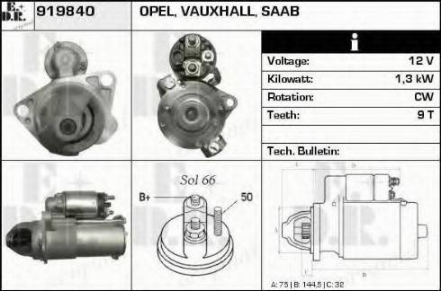 EDR 919840 - Стартер vvparts.bg