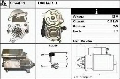 EDR 914411 - Стартер vvparts.bg