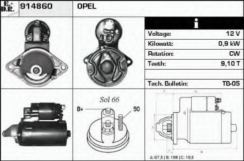 EDR 914860 - Стартер vvparts.bg