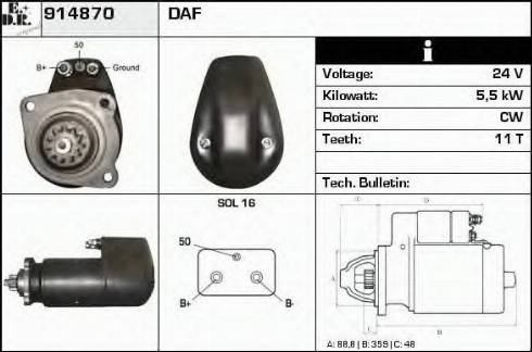 EDR 914870 - Стартер vvparts.bg