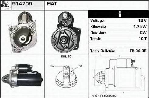 EDR 914700 - Стартер vvparts.bg