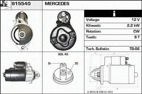 EDR 915540 - Стартер vvparts.bg