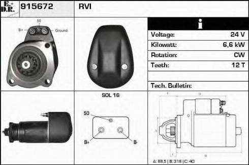 EDR 915672 - Стартер vvparts.bg