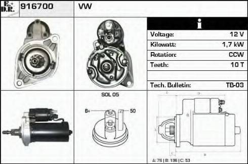 EDR 916700 - Стартер vvparts.bg