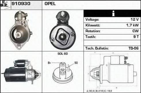 EDR 910930 - Стартер vvparts.bg