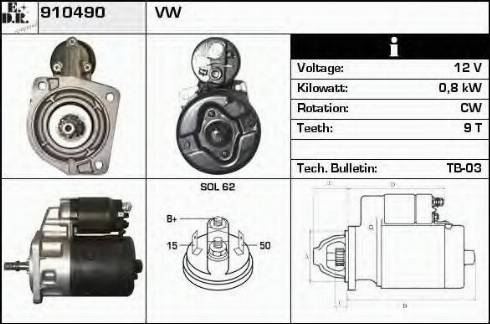 EDR 910490 - Стартер vvparts.bg