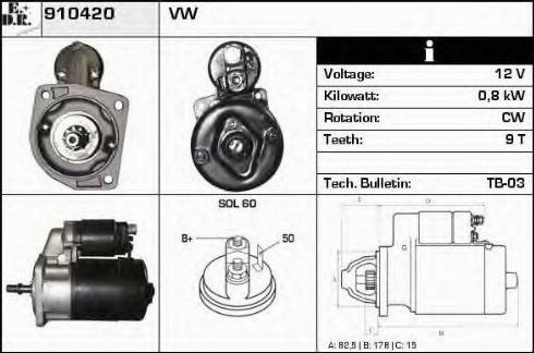 EDR 910420 - Стартер vvparts.bg