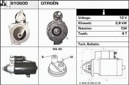 EDR 910600 - Стартер vvparts.bg