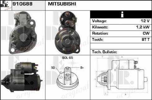 EDR 910688 - Стартер vvparts.bg