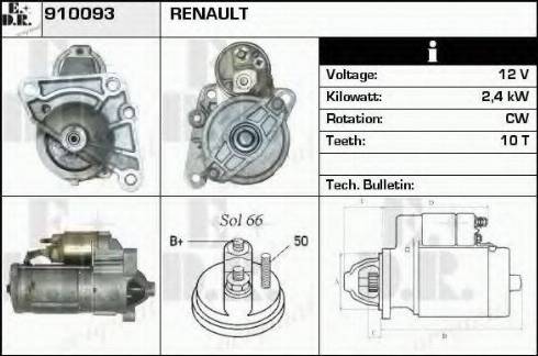 EDR 910093 - Стартер vvparts.bg