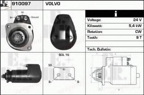 EDR 910097 - Стартер vvparts.bg