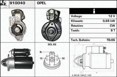 EDR 910040 - Стартер vvparts.bg