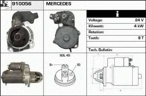 EDR 910056 - Стартер vvparts.bg