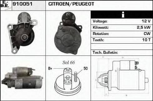 EDR 910051 - Стартер vvparts.bg