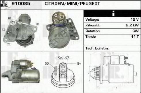 EDR 910085 - Стартер vvparts.bg