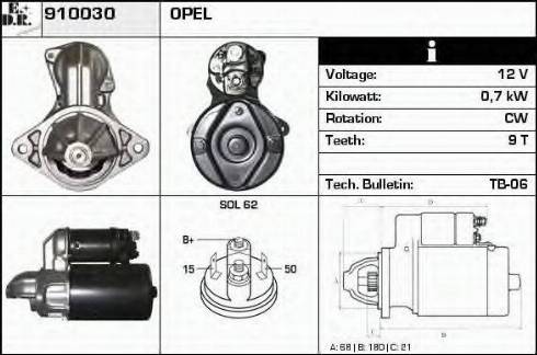 EDR 910030 - Стартер vvparts.bg