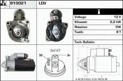 EDR 910021 - Стартер vvparts.bg