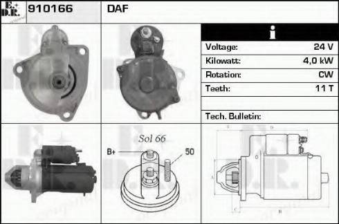 EDR 910166 - Стартер vvparts.bg