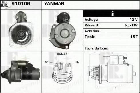 EDR 910106 - Стартер vvparts.bg