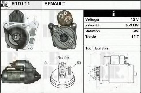 EDR 910111 - Стартер vvparts.bg